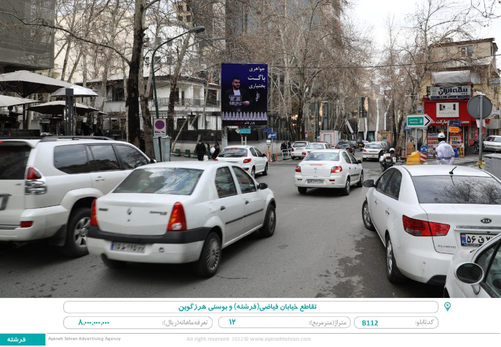 تهران ، تقاطع خیابان فیاضی ،  فرشته وبوسنی هرزگوین(۱۲متر)